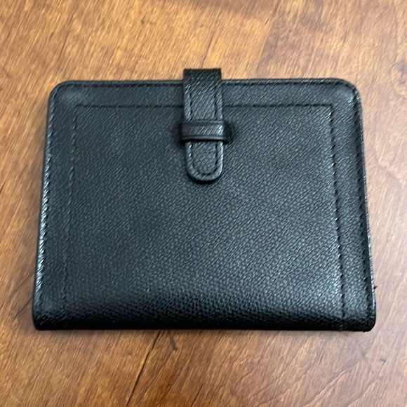 Coach Signature Embossed Leather black Vintage Bifold Wallet with dust bag - Picture 2 of 13